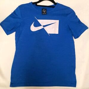 Nike Dri-Fit Royal Blue Graphic T-Shirt Short Sleeve Standard Fit L